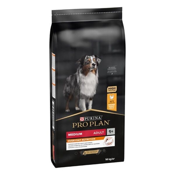 Pro Plan Medium Chicken suņu barība vidējām šķirnēm ar vistu 14 kg